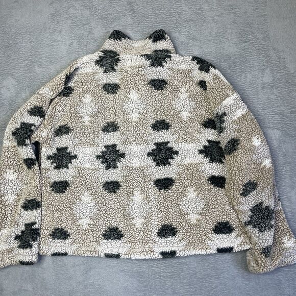 Thread + Supply Sherpa Fluffy Fleece Aztec Jacket Womens Sz XL Boho Southwest - Picture 4 of 14